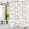 Ambesonne Playroom Shower Curtain, Nature Themed Owl Cat Bird Bluebells Tulips Leaves Doodle Art, Cloth Fabric Bathroom Decor Set with Hooks, 69" W x 75" L, Dark Brown White view 4
