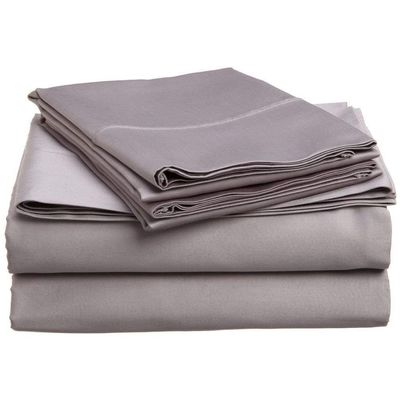 Singh's Textiles 600 Thread Count 100% Egyption Cotton Full Sleeper Sofa Bed Sheet Set (54" x 72" + 4") Silver Grey Solid