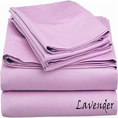 Singh's Textiles 600 Thread Count 100% Egyption Cotton Full Sleeper Sofa Bed Sheet Set (54" x 72" + 4") Lilac/Lavender Solid