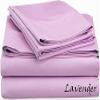 Singh's Textiles 600 Thread Count 100% Egyption Cotton Full Sleeper Sofa Bed Sheet Set (54" x 72" + 4") Lilac/Lavender Solid view 1