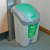 Glasdon Nexus 8G Food Waste Compost Bin (Gray, Green Sticker)  8-Gallon Food Waste Collection Bin with Flip Lid  Compact Indoor Recycling Bin for Organic Food Waste - Plastic view 2