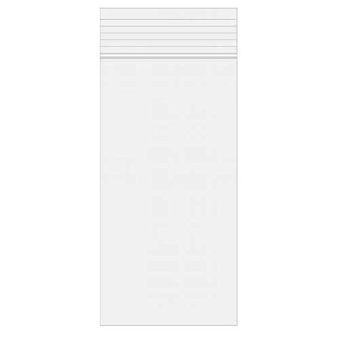 LuPro Clear Poly Zipper Bags, Reclosable Plastic, 200 pcs, 2 Mil Thick (4" x 8")