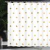 Ambesonne Modern Shower Curtain, Blurry Crystalised Yellow Ombre Geometric Circles Rounds Plain Backdrop Print, Cloth Fabric Bathroom Decor Set with Hooks, 69" W x 75" L, Yellow White view 3