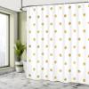 Ambesonne Modern Shower Curtain, Blurry Crystalised Yellow Ombre Geometric Circles Rounds Plain Backdrop Print, Cloth Fabric Bathroom Decor Set with Hooks, 69" W x 75" L, Yellow White view 4