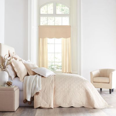 BrylaneHome Bedding Lightweight All Season Florence Quilted Oversized 100% Cotton Ultra Supreme Softness Bedspread - Full, Oatmeal