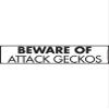 Beware of Geckos Sign - Warning Geckos Sign (12" x 3") - Heavy Duty Exterior Rust Free .040 Thick Aluminum Reptile Animal Sign with Weatherproof and UV Protection - Warning Beware of Geckos Yard Sign - 12" x 3" view 2