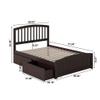 AFI Richmond Full Size Platform Bed with Matching Footboard & Storage in Espresso view 2