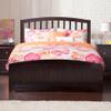 AFI Richmond Full Size Platform Bed with Matching Footboard & Storage in Espresso view 4