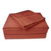Singh's Textiles 600 Thread Count 100% Egyption Cotton Full Sleeper Sofa Bed Sheet Set (54" x 72" + 4") Brick Red Solid view 1