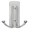 Command Large Double Bath Hook, Satin Nickel, 2-Hooks, 2-Large Water-Resistant Strips view 2