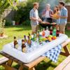 jollylife 3PCS Inflatable Cooler Serving Bars Pool Party Blow Up Coolers Food Holder Ice Tray BBQs, Picnics,Buffets Indoor Outdoor Supplies with Drain Plug Hand Pump view 2