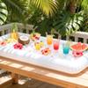 jollylife 3PCS Inflatable Cooler Serving Bars Pool Party Blow Up Coolers Food Holder Ice Tray BBQs, Picnics,Buffets Indoor Outdoor Supplies with Drain Plug Hand Pump view 4