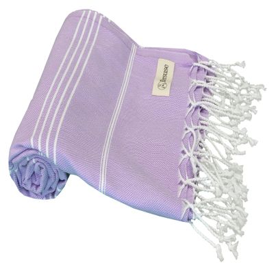 Bersuse Beach Towels Peshtemal Turkish Towels Anatolia Collection Premium Turkish Beach Towel, 100% Cotton, Large, Quick-Dry, Sand-Free, Lightweight - 37x70 Inches, Lilac (Set of 6)