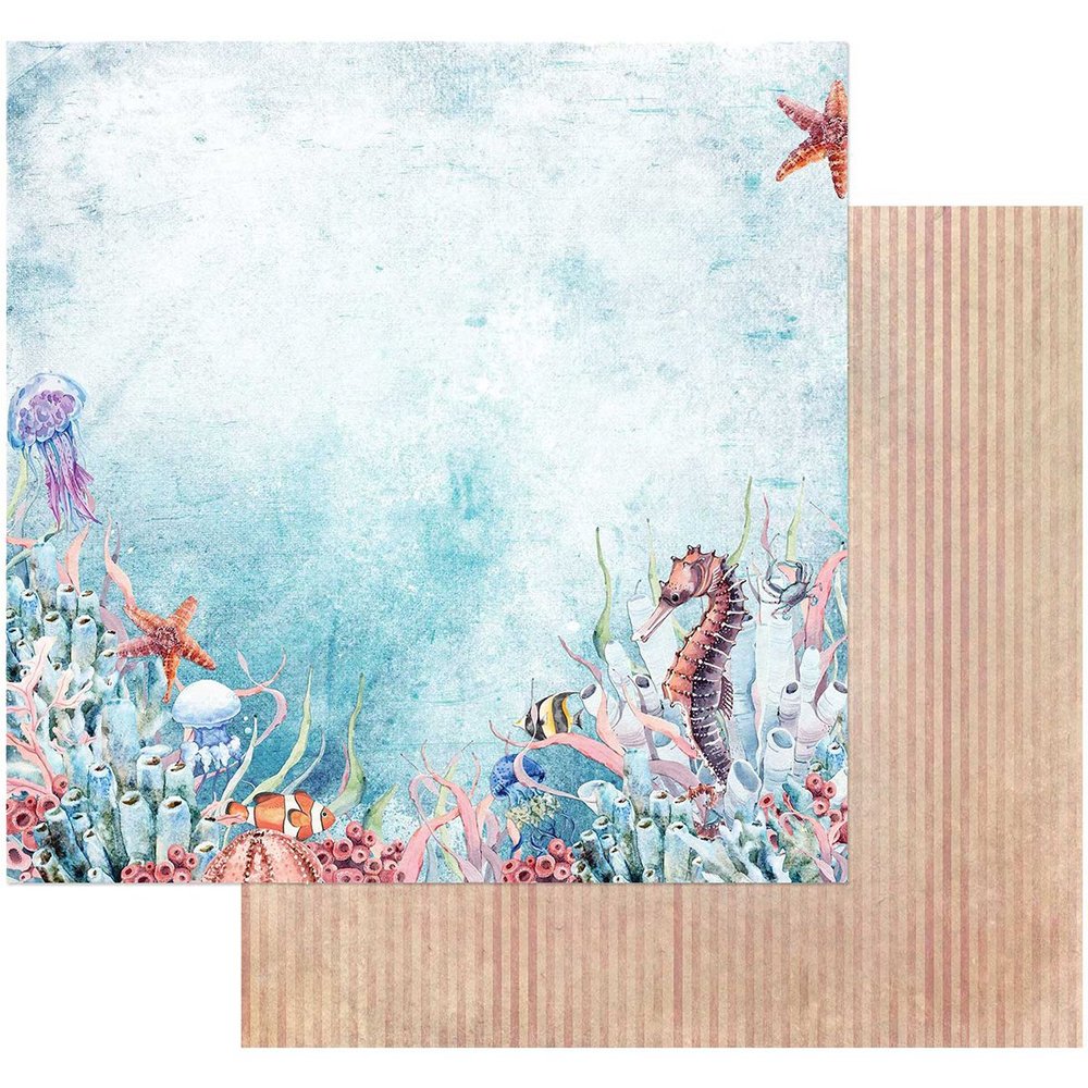 49 and Market SS-86394 Sand & Sea Double-Sided Cardstock 12"X12"