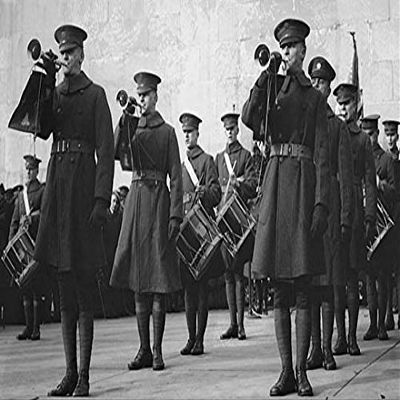 Ceremonial Military Bugle Ensemble (12x18 Canvas Print)