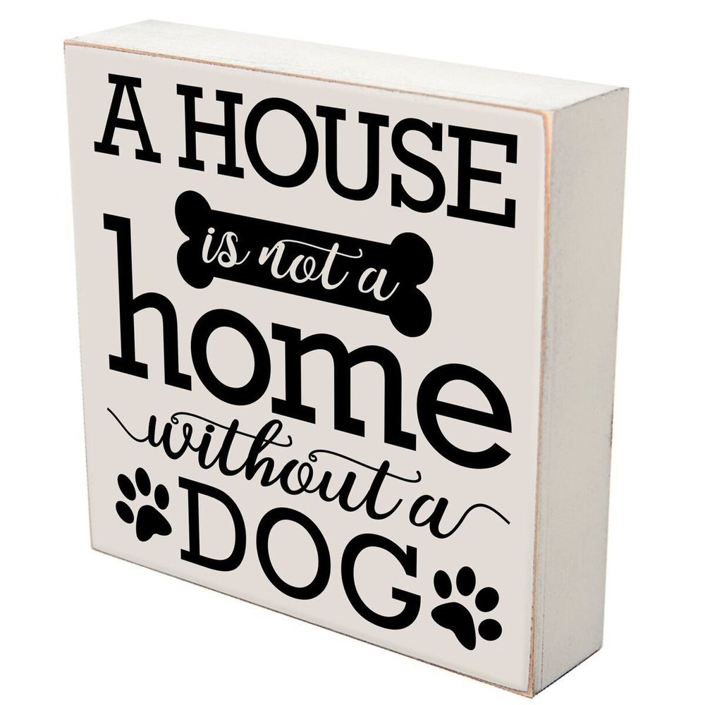 LifeSong Milestones A House is not a Home Without a Dog Gifts for Dog cat Pet Lover Gift Box Birthday Gifts for Pets 6x6 (A House is not a Home)
