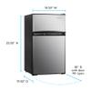 Avanti 3.1 Cu. Ft. Compact Refrigerator with Freezer, Adjustable Glass Shelves, Reversible Door, Automatic Defrost, ENERGY STAR Certified, 3.1 cu.ft., Stainless Steel view 2