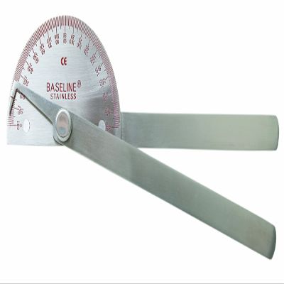 FEI 12-1040 Baseline Goniometer, 180 Degree Range, 8" Legs, Stainless Steel