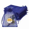 Wudygirl 100pcs Organza Bags 4X6 Gift Bags Jewelry Lipstick Cosmetics Pouche Baby Shower Party Wedding Favor Seashell Candy(Navy Blue) view 1