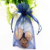 Wudygirl 100pcs Organza Bags 4X6 Gift Bags Jewelry Lipstick Cosmetics Pouche Baby Shower Party Wedding Favor Seashell Candy(Navy Blue) view 2