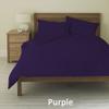 11 Inch Deep Pocket 400 Thread Count 100% Egyptian Cotton , Purple Color, Cal-King Solid Pattern { 3 PCs Duvet Set + 1 Fitted Sheet } view 1