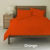 11 Inch Deep Pocket 400 Thread Count 100% Egyptian Cotton , Orange Color, Twin Solid Pattern { 3 PCs Duvet Set + 1 Fitted Sheet } view 1