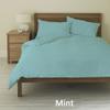 11 Inch Deep Pocket 400 Thread Count 100% Egyptian Cotton , Mint Color, Full Solid Pattern { 3 PCs Duvet Set + 1 Fitted Sheet } view 1