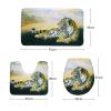 Amagical 2 Piece Tiger Print Bathroom Mat Set (Bathroom Carpet + Pedestal Rug) view 3