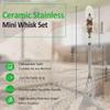 7-inch Small Stainless Steel Flower Shaped Whisk Set of 4, Mini Whisks view 2