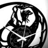 Instant Karma Clocks Vinyl Wall Clock Owl Decorative Room Design Kids, Black view 2