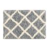 Vista Living Sophia Diamond Shag 24x36 in.Accent Rug, Grey view 3