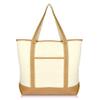 DALIX 22'' Heavy Duty Deluxe Tote Bag with Outer Pocket (Brown) view 3