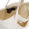 DALIX 22'' Heavy Duty Deluxe Tote Bag with Outer Pocket (Natural) view 2