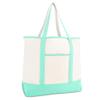 DALIX 22'' Heavy Duty Deluxe Tote Bag with Outer Pocket (Mint Green) view 1