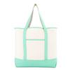 DALIX 22'' Heavy Duty Deluxe Tote Bag with Outer Pocket (Mint Green) view 2