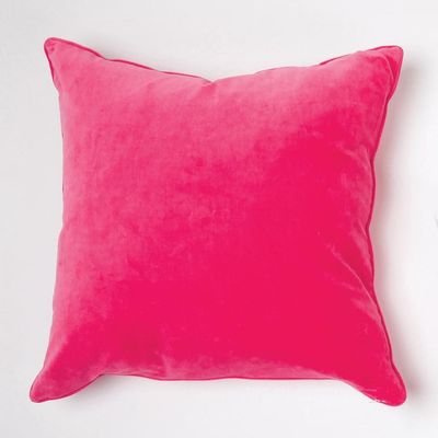 8 Oak Lane EN068PNK Pillow-Velvet Bright Pink 20" x 20"