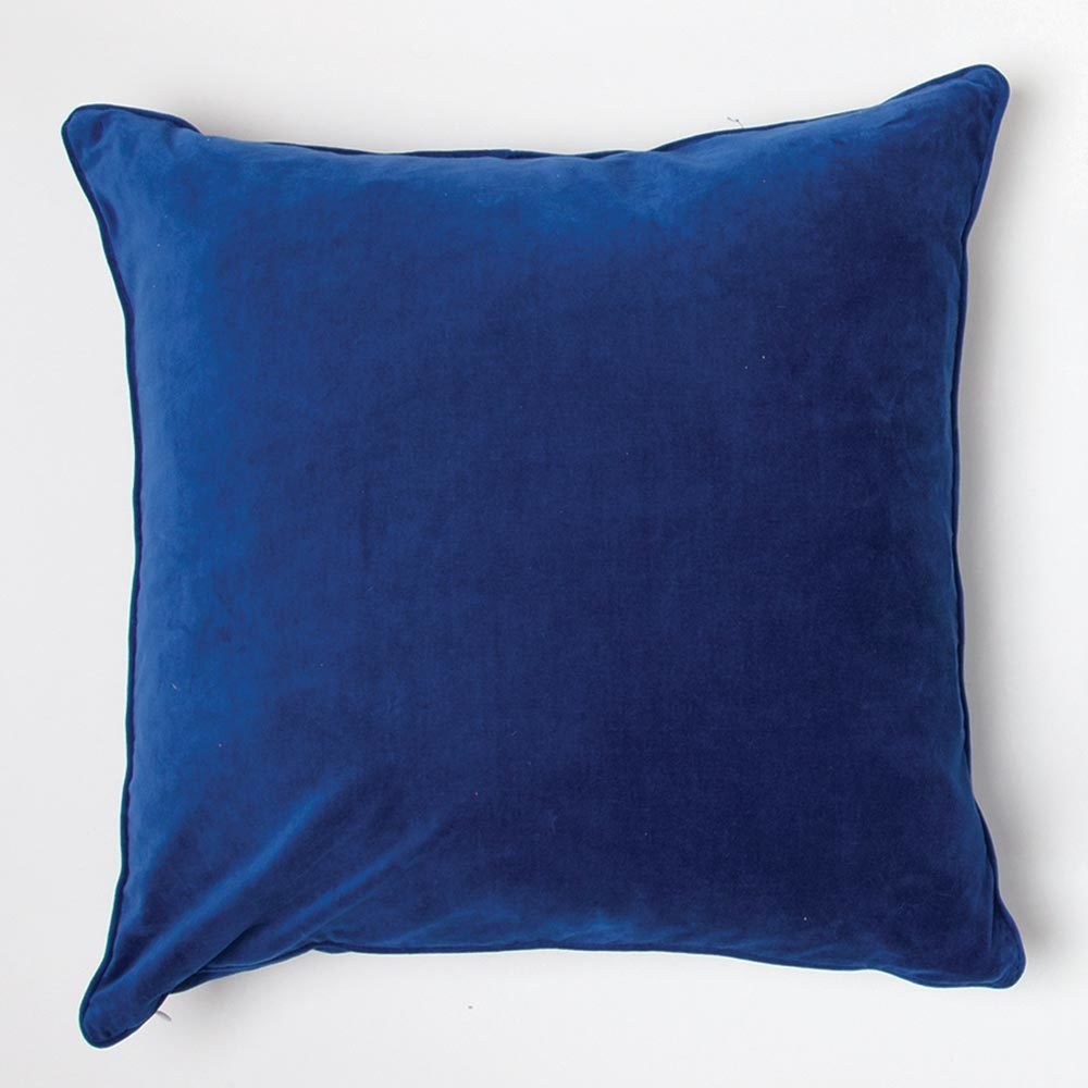 8 Oak Lane EN068BLU Pillow-Velvet Bright Blue 20"