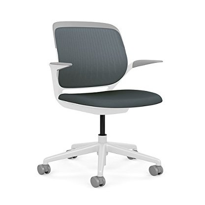 Steelcase Cobi Office Chair: Arms with Soft Arm Caps - Hard Floor Casters
