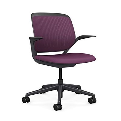 Steelcase Cobi Office Chair: Arms with Soft Arm Caps - Hard Floor Casters