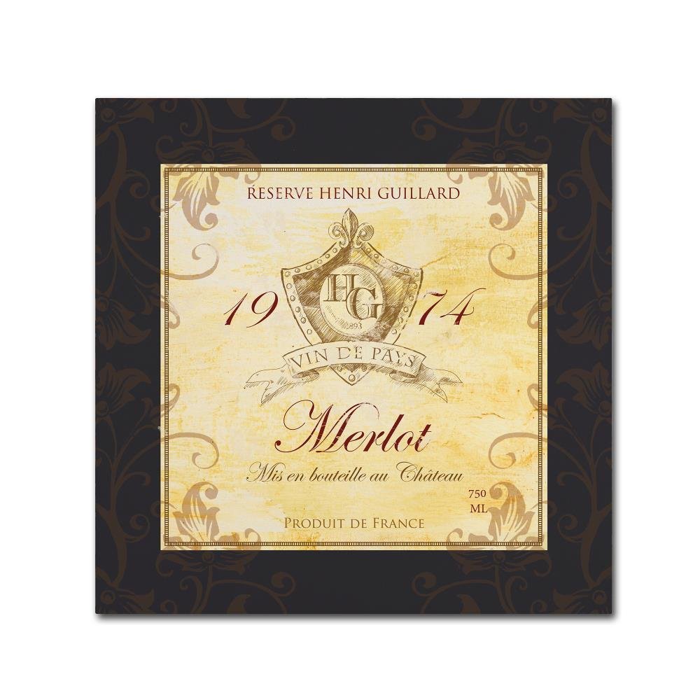 Wine Label 6 by Fiona Stokes-Gilbert, 14x14-Inch Canvas Wall Art