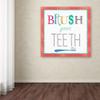 Brush Your Teeth by Fiona Stokes-Gilbert, 14x14-Inch Canvas Wall Art view 3