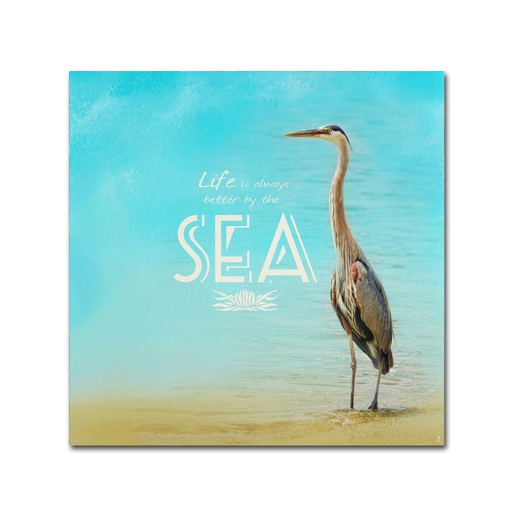 Life Is Better By The Sea by Jai Johnson, 14x14-Inch Canvas Wall Art