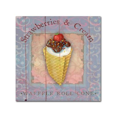 Parlor Ice Cream III by Fiona Stokes-Gilbert-ALI, 14x14-Inch Canvas Wall Art