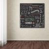 Chalk Christmas Patt by Fiona Stokes-Gilbert, 14x14-Inch Canvas Wall Art view 3