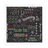 Chalk Christmas F Patt by Fiona Stokes-Gilbert, 14x14-Inch Canvas Wall Art view 1