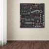 Chalk Christmas F Patt by Fiona Stokes-Gilbert, 14x14-Inch Canvas Wall Art view 3
