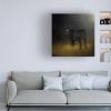 Wrapped Canvas Wall Art - Jai Johnson 'Black Angus Calf In The Moonlight' Wall Art for Living Room, Bedroom, or Office Dcor - 14x14 view 3