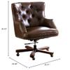 Abbyson Scarlett Leather Office Chair Brown view 3