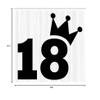 Ambesonne 18th Birthday Shower Curtain, Cartoon Soccer Jersey Seem Bold 18 Number Party Sports Playing Art Print, Cloth Fabric Bathroom Decor Set with Hooks, 69" W x 84" L, Charcoal and White view 3