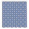 Ambesonne Indigo Shower Curtain, Oriental Moroccan Tiles Like Image Floral Details, Cloth Fabric Bathroom Decor Set with Hooks, 69" W x 70" L, Turquoise Dark Blue view 2